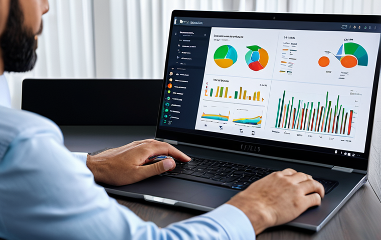 A professional man in a modest business suit, sitting comfortably at a sleek, modern desk, looking at an open laptop. The screen displays an intuitive, AI-powered financial dashboard with abstract, personalized graphs and subtle data visualizations. The background is a clean, contemporary home office with soft, diffused lighting. The overall scene conveys a sense of ease and control over personal finances. fully clothed, modest clothing, appropriate attire, professional dress, safe for work, appropriate content, perfect anatomy, correct proportions, natural pose, well-formed hands, proper finger count, natural body proportions, professional, family-friendly.