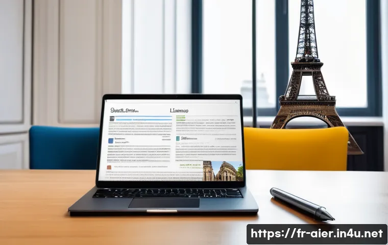 AI 전문가의 온라인 강의 제작 팁 - A modern, bright online learning environment featuring a diverse group of adult French-speaking stud...