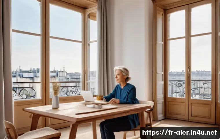 머신러닝과 자연어 처리 기술 - A modern French living room showcasing a smart home environment with seamless integration of voice-a...