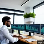 Home 23 AI 관련 데이터셋 활용법 - A modern data scientist working in a bright, organized office filled with multiple computer screens ...